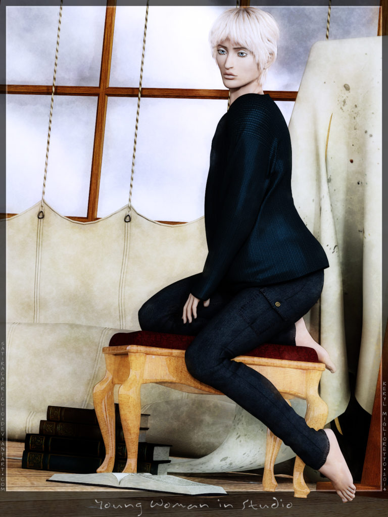 Young Woman in Studio
