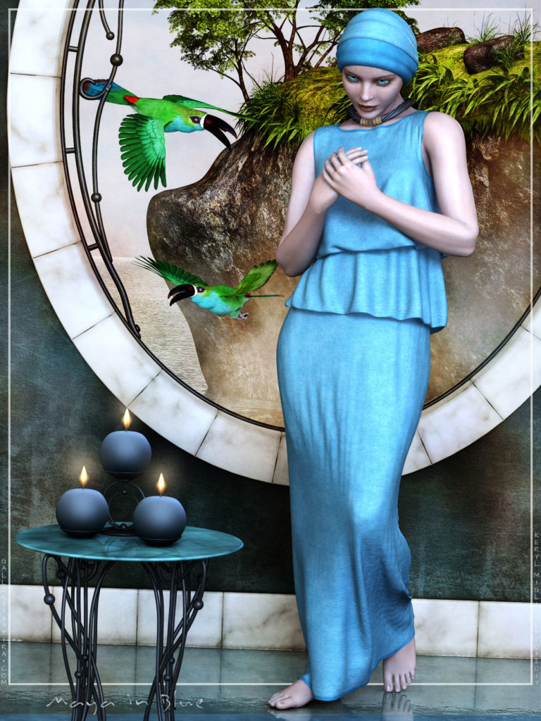 Maya in Blue
