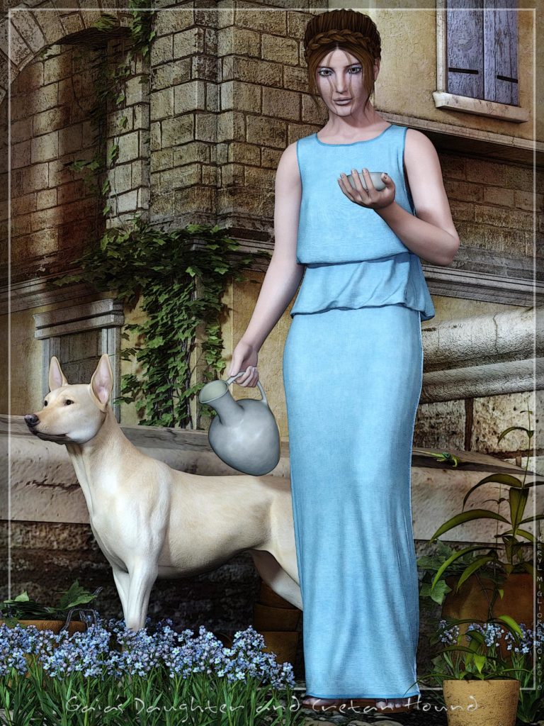 Gaias Daughter and Cretan Hound